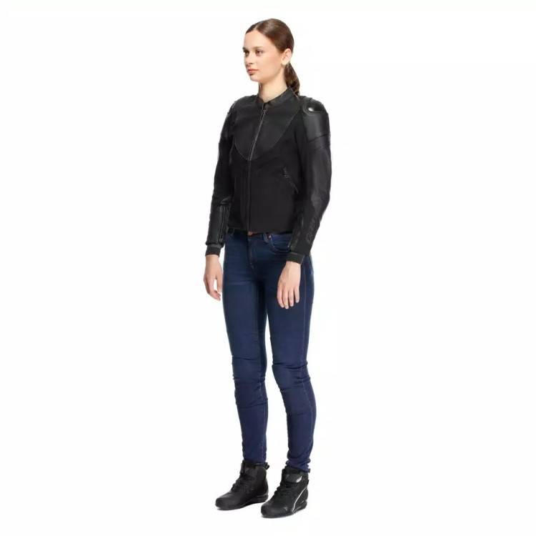IPERATTIVA LEATHER-TEX JACKET LADY | BLACK BLACK | DAINESE