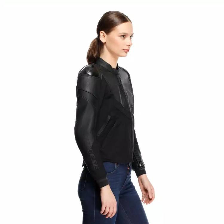IPERATTIVA LEATHER-TEX JACKET LADY | BLACK BLACK | DAINESE