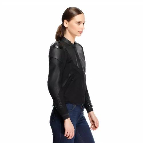 IPERATTIVA LEATHER-TEX JACKET LADY | BLACK BLACK | DAINESE