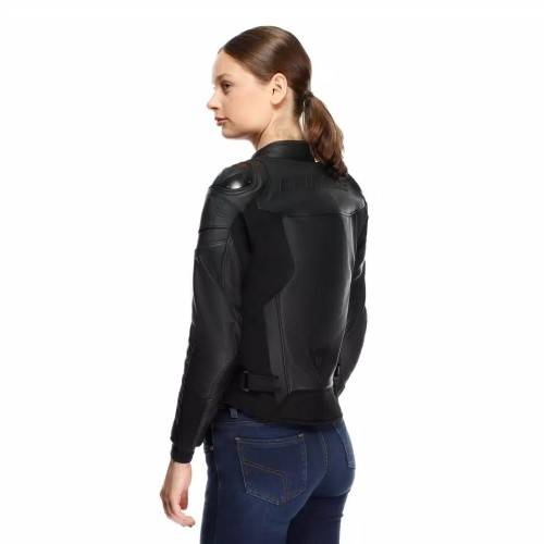 IPERATTIVA LEATHER-TEX JACKET LADY | BLACK BLACK | DAINESE