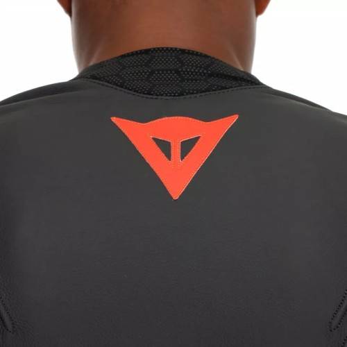 RACING 5 LEATHER JACKET | BLACK BLACK RED-FLUO | DAINESE