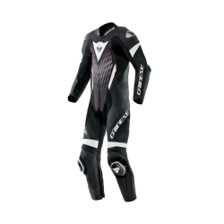 TUTA LAGUNA SECA 6 PERF 1PC LEATHER SUIT | BLACK WHITE ANTHRACITE | DAINESE
