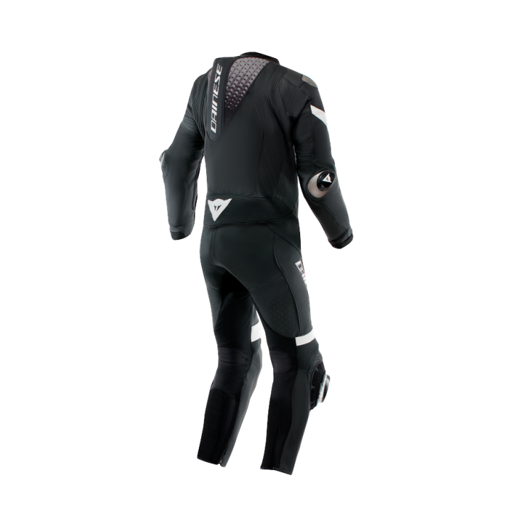 TUTA LAGUNA SECA 6 PERF 1PC LEATHER SUIT | BLACK WHITE ANTHRACITE | DAINESE