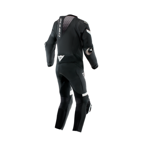 TUTA LAGUNA SECA 6 PERF 1PC LEATHER SUIT | BLACK WHITE ANTHRACITE | DAINESE