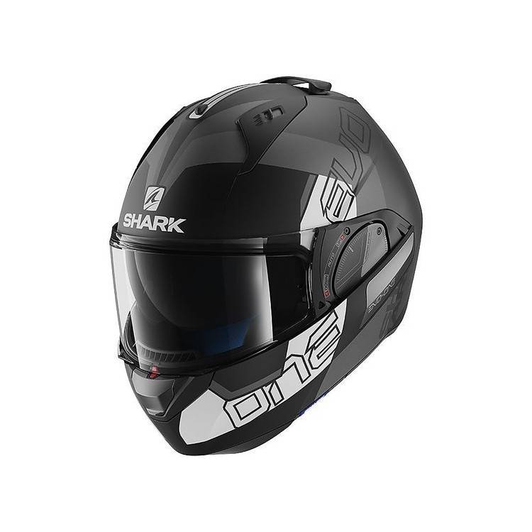 CASCO INTEGRALE EVO-ONE 2 SLASHER MAT  -KAW- HE9715 | SHARK
