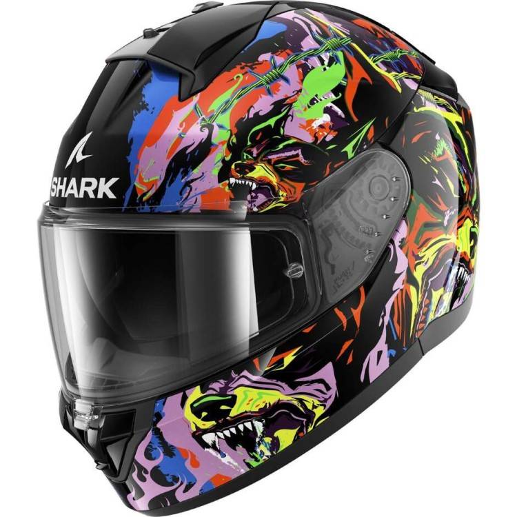 CASCO INTEGRALE RIDILL 2 RAGING BEAST BLACK VIOLET YELLOW | SHARK