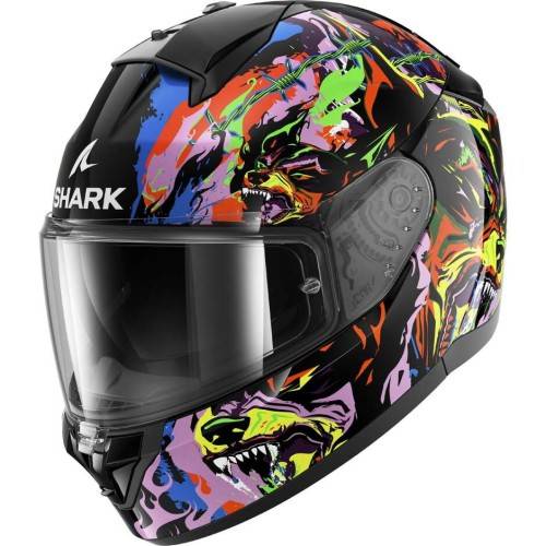 CASCO INTEGRALE RIDILL 2 RAGING BEAST BLACK VIOLET YELLOW | SHARK