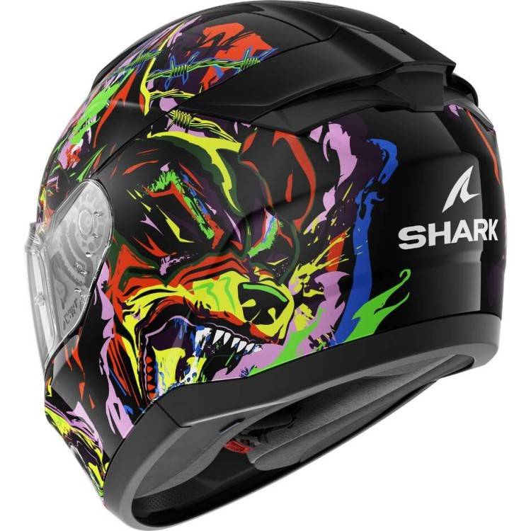 CASCO INTEGRALE RIDILL 2 RAGING BEAST BLACK VIOLET YELLOW | SHARK