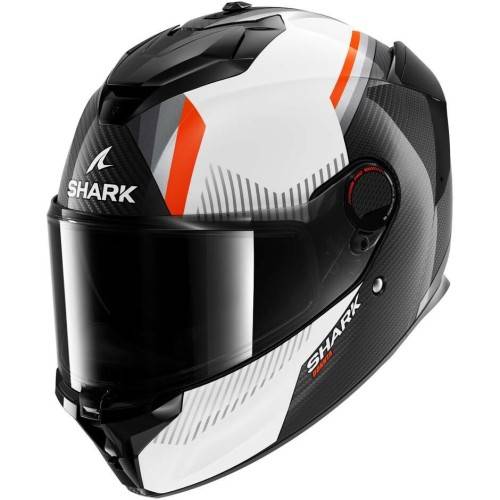 CASCO INTEGRALE SPARTAN GT PRO DOKHTA CARBON CARBON WHITE ORANGE | SHARK