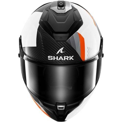CASCO INTEGRALE SPARTAN GT PRO DOKHTA CARBON CARBON WHITE ORANGE | SHARK