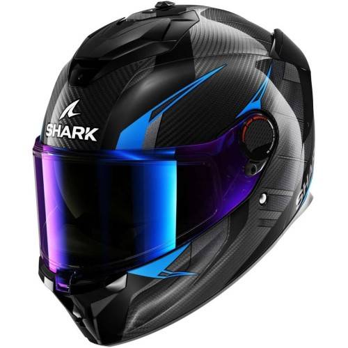 CASCO INTEGRALE SPARTAN GT PRO KULTRAM CARBON CARBON BLACK BLEU | SHARK