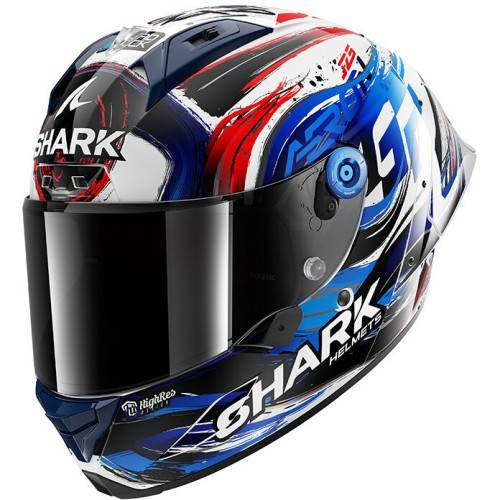 CASCO INTEGRALE AERON-GP FIM RACING 1 REPLICA ZARCO SIGNATURE WHITE BLACK B | SHARK