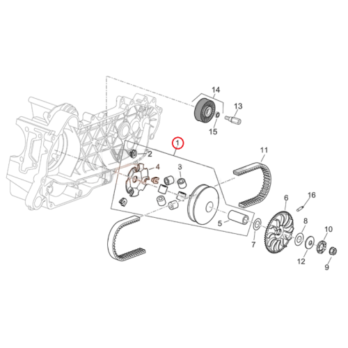 CM1444085 | CONTENITORE RULLI COMPL. | PIAGGIO RICAMBI ORIGINALI