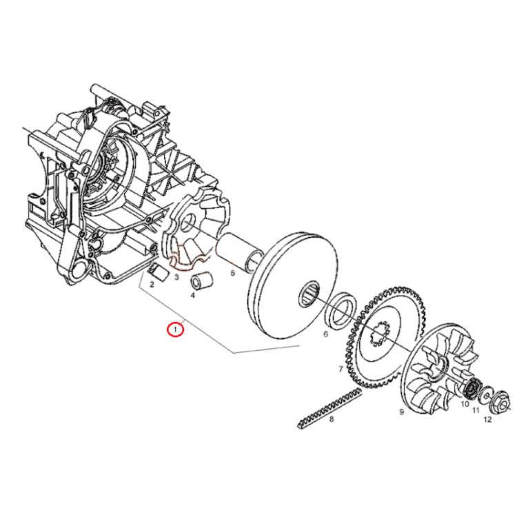 CM110301 | SEMIPULEGGIA.MOTR.CON | PIAGGIO RICAMBI ORIGINALI