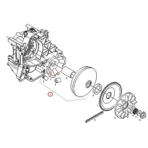 CM110301 | SEMIPULEGGIA.MOTR.CON | PIAGGIO RICAMBI ORIGINALI