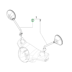 CM073428 | SPECCHIO RETROVISORE DX. | PIAGGIO RICAMBI ORIGINALI
