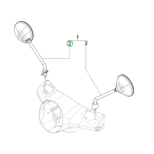 CM073428 | SPECCHIO RETROVISORE DX. | PIAGGIO RICAMBI ORIGINALI