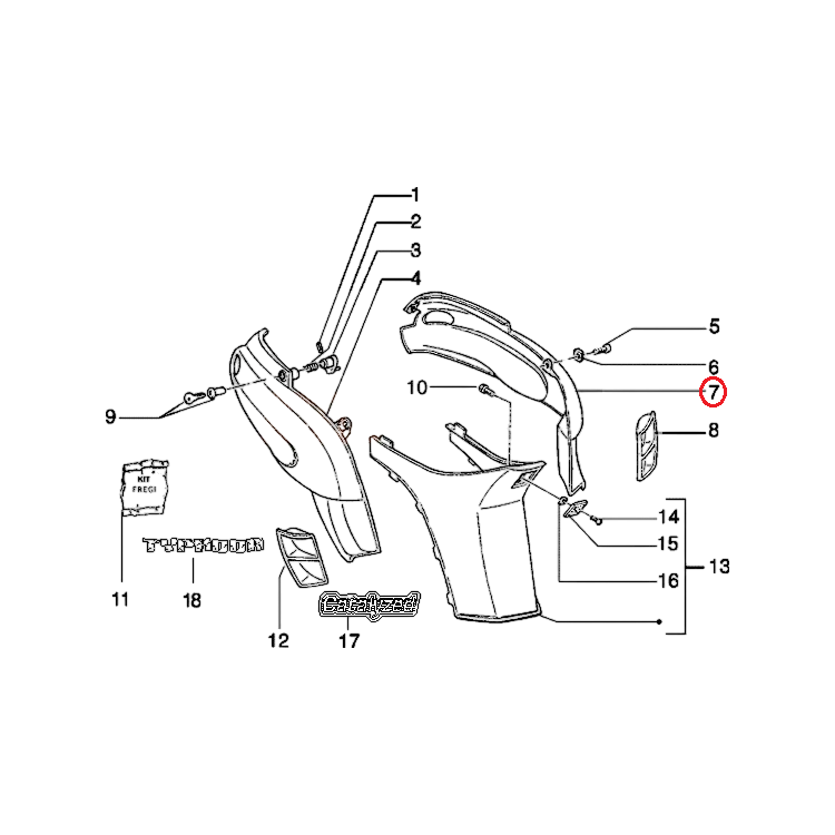 CM00300150D1 | FIANCO SX  ** | PIAGGIO RICAMBI ORIGINALI