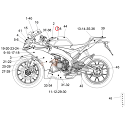 B045796 | DEC.  SX SERBATOIO BENZINA | PIAGGIO RICAMBI ORIGINALI