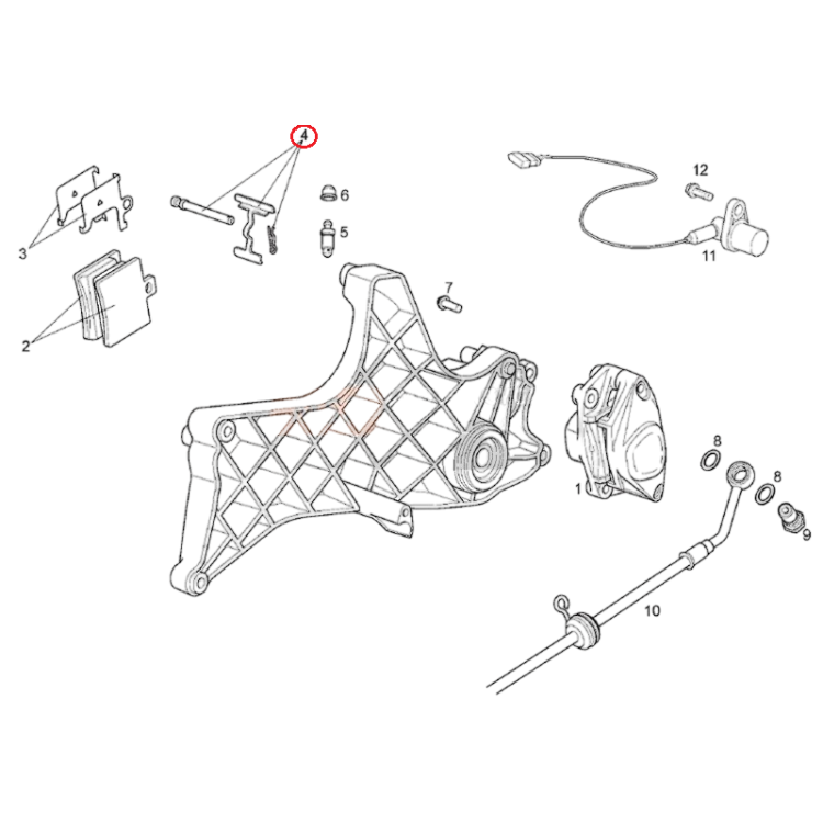 AP8213578 | PERNO+MOLLA PINZA | PIAGGIO RICAMBI ORIGINALI