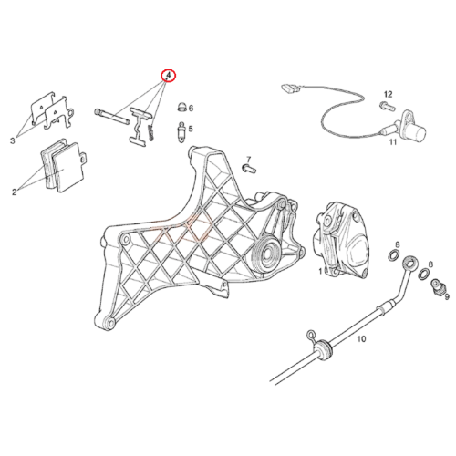 AP8213578 | PERNO+MOLLA PINZA | PIAGGIO RICAMBI ORIGINALI