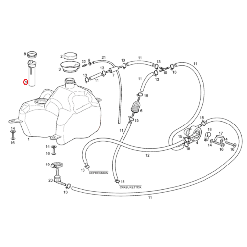 AP8127828 | SONDA BENZINA | PIAGGIO RICAMBI ORIGINALI