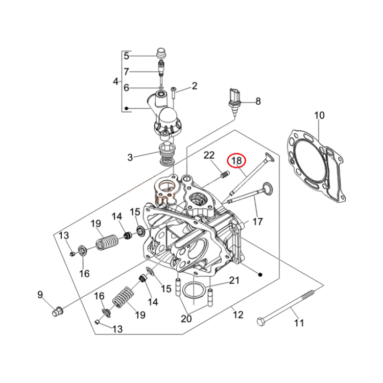 873840 | VALVOLA DI SCARICO | PIAGGIO RICAMBI ORIGINALI