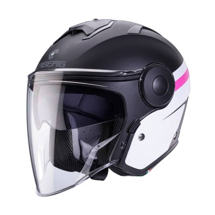 CASCO JET SOHO ZEPHYR MATT BLACK  WHITE  FUCHSIA | CABERG