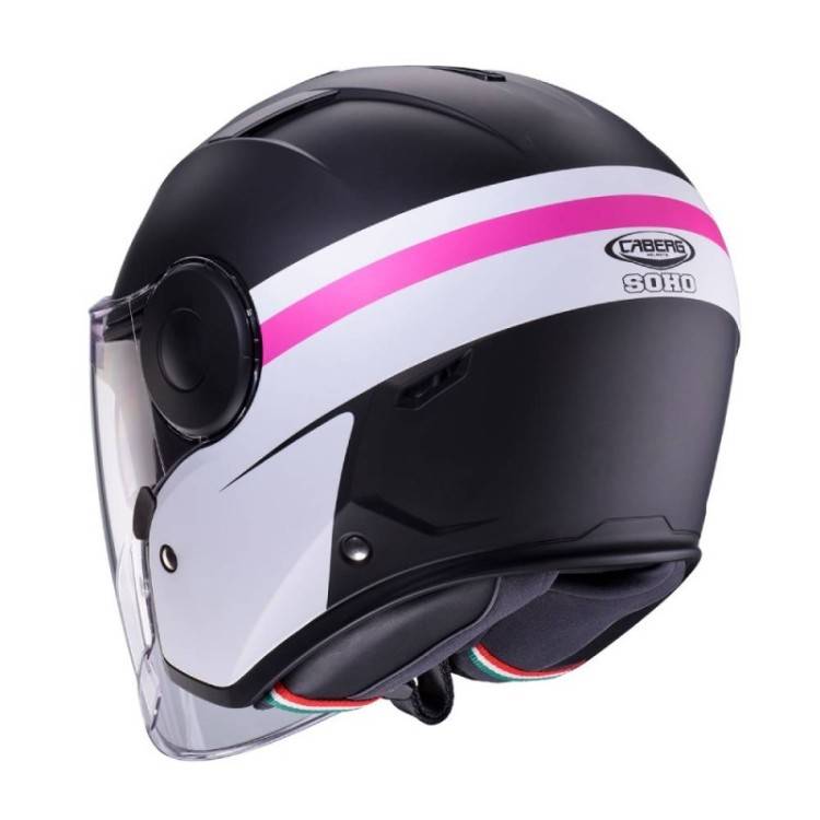 CASCO JET SOHO ZEPHYR MATT BLACK  WHITE  FUCHSIA | CABERG