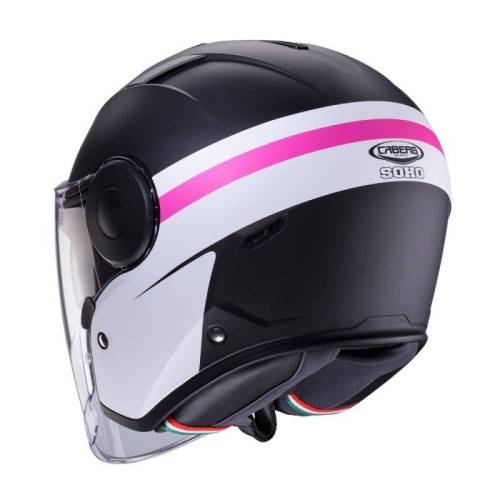CASCO JET SOHO ZEPHYR MATT BLACK  WHITE  FUCHSIA | CABERG