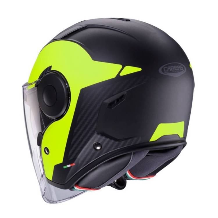 CASCO JET SOHO MILANO MATT BLACK  YELLOW FLUO | CABERG