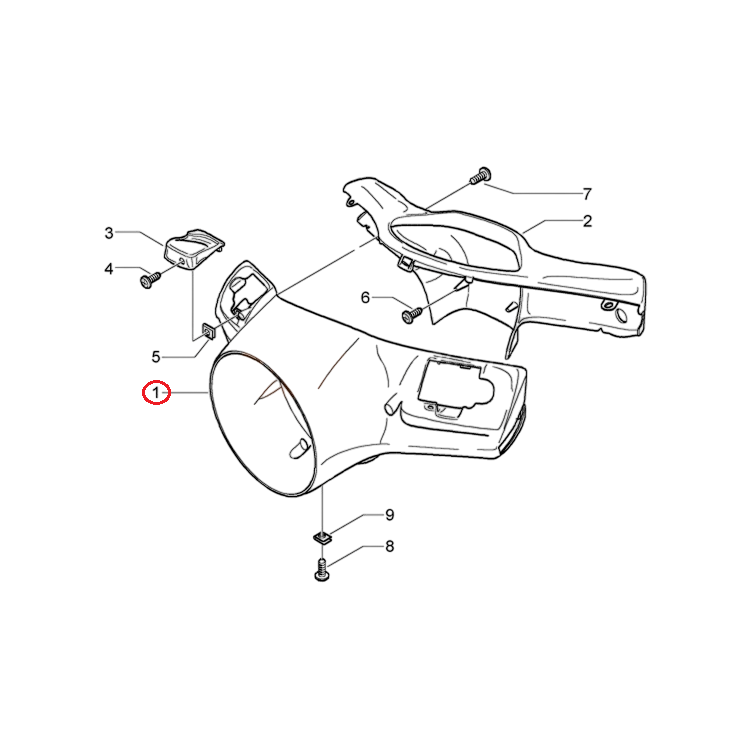 59836100ND | COPRIMANUBRIO ANT. | PIAGGIO RICAMBI ORIGINALI