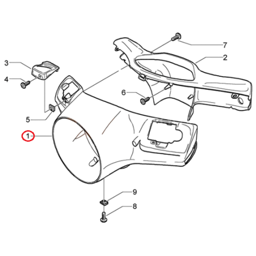 59836100ND | COPRIMANUBRIO ANT. | PIAGGIO RICAMBI ORIGINALI