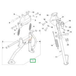 1C004396 | CAVALLETTO CENTRALE COMPLETO | PIAGGIO RICAMBI ORIGINALI