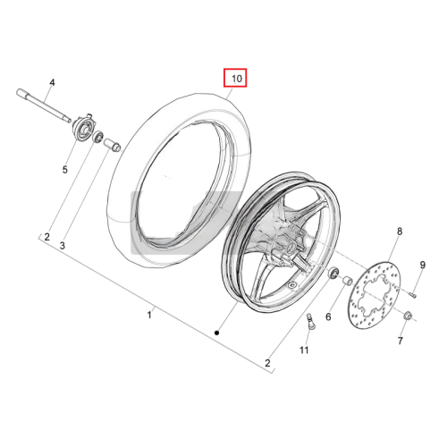 1C000146 | PNEUMATICO ANT. 80/90-15 | PIAGGIO RICAMBI ORIGINALI