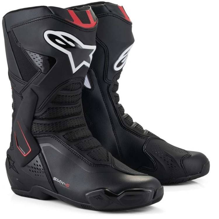 SMX-6 V3 STIVALI BLACK WHITE RED | ALPINESTARS
