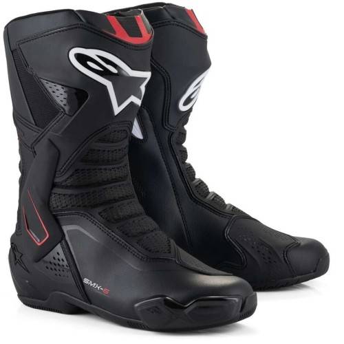 SMX-6 V3 STIVALI BLACK WHITE RED | ALPINESTARS