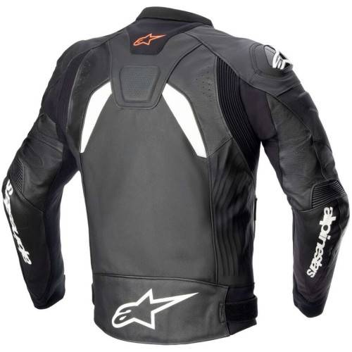 GP PLUS V4 PELLE GIACCA BLACK WHITE | ALPINESTARS