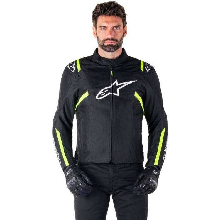 T-SPS V2 WP GIACCA BLACK WHITE YELLOW FLUO | ALPINESTARS