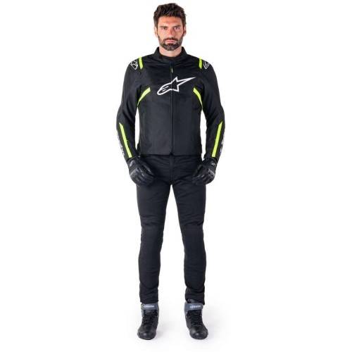 T-SPS V2 WP GIACCA BLACK WHITE YELLOW FLUO | ALPINESTARS