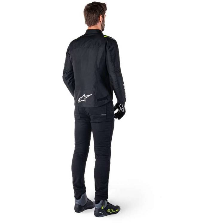 T-SPS V2 WP GIACCA BLACK WHITE YELLOW FLUO | ALPINESTARS