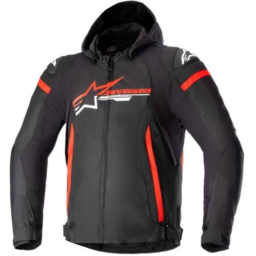 ZACA WATERPROOF GIACCA BLACK BRIGHT RED WHITE | ALPINESTARS