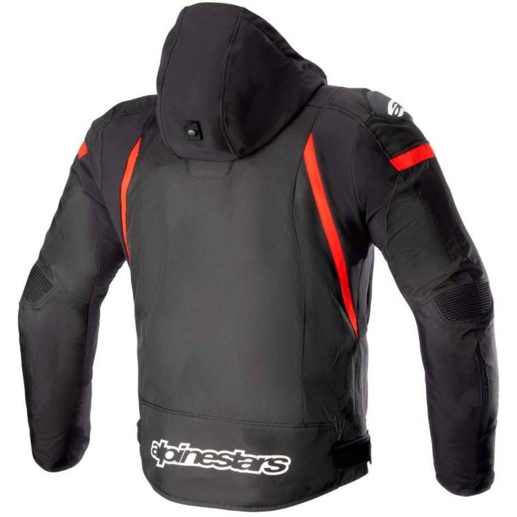 ZACA WATERPROOF GIACCA BLACK BRIGHT RED WHITE | ALPINESTARS