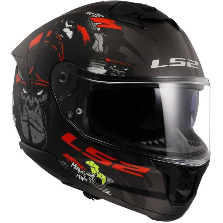 CASCO INTEGRALE LS2 FF808 STREAM II ANGRY MONKEY M.BLACK RED-06