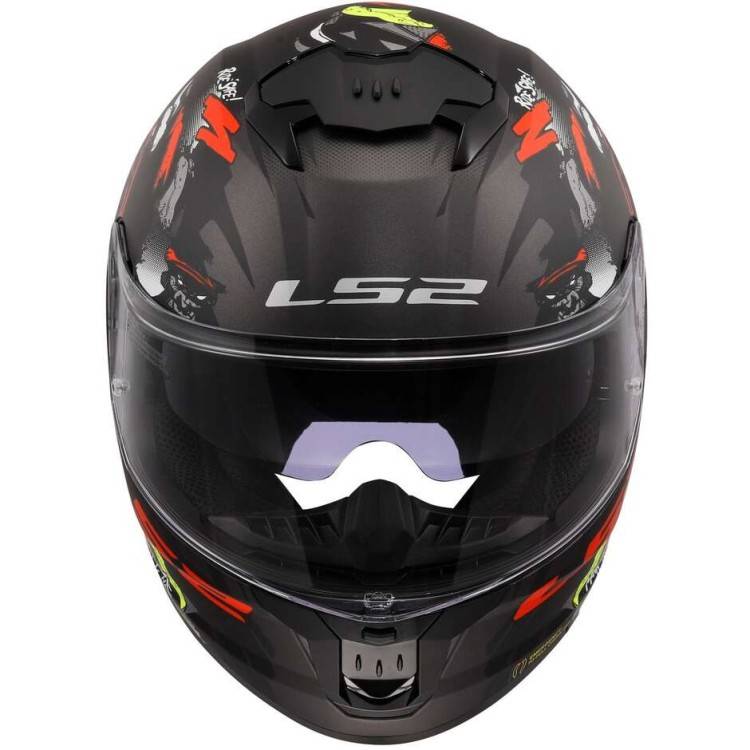 CASCO INTEGRALE LS2 FF808 STREAM II ANGRY MONKEY M.BLACK RED-06