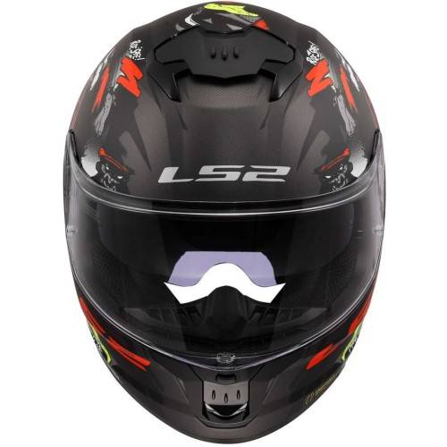 CASCO INTEGRALE LS2 FF808 STREAM II ANGRY MONKEY M.BLACK RED-06