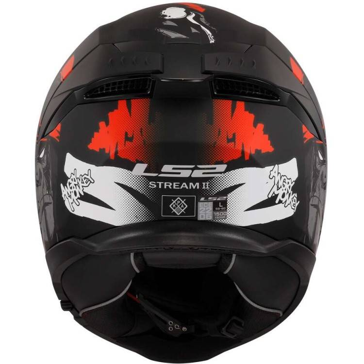 CASCO INTEGRALE LS2 FF808 STREAM II ANGRY MONKEY M.BLACK RED-06