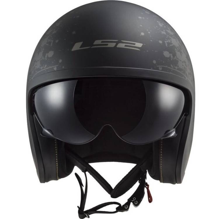 CASCO JET LS2 OF599 SPITFIRE II MATT BLACK FLAG-06