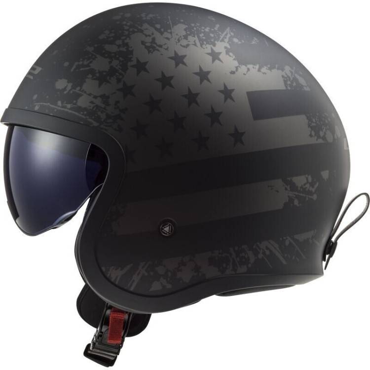 CASCO JET LS2 OF599 SPITFIRE II MATT BLACK FLAG-06