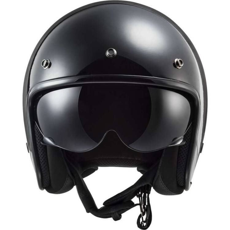CASCO JET LS2 OF601 BOB II LINES BLACK JEANS-06